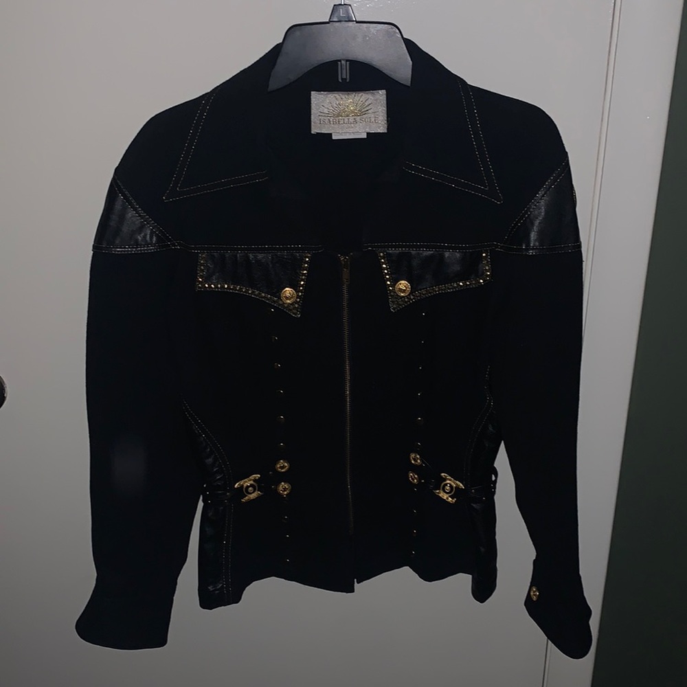 Isabella Sole denim Moto jacket ⚜️🖤✨